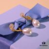 692fdeb799f2d84055c8b685 He Fang Jewelry Heart Knot Pearl Stud Earrings
