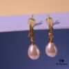 692fdeb999f2d84055c8b687 He Fang Jewelry Heart Knot Pearl Stud Earrings