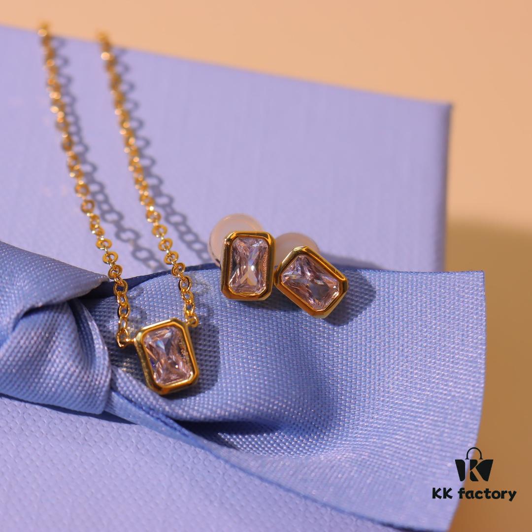 692fdec299f2d84055c8b692 He Fang New Mini Luminescent Necklace and Stud Earrings