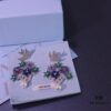 692fded999f2d84055c8b6ac Hexagon New Arrival Garden Series Flower Basket Swallow Earrings, Honey Iris Studs