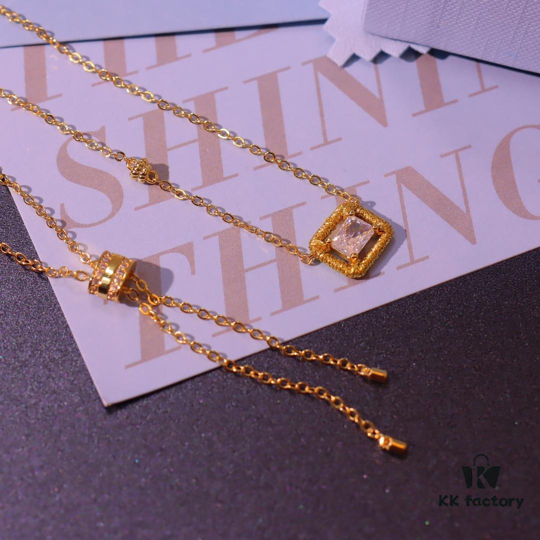 692fdee899f2d84055c8b6be He Fang Jewelry Handmade Woven Necklace and Stud Earrings