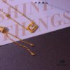 692fdee999f2d84055c8b6bf He Fang Jewelry Handmade Woven Necklace and Stud Earrings