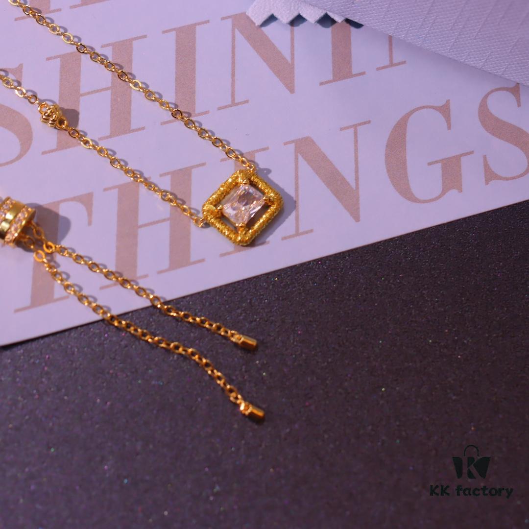 692fdee999f2d84055c8b6bf He Fang Jewelry Handmade Woven Necklace and Stud Earrings