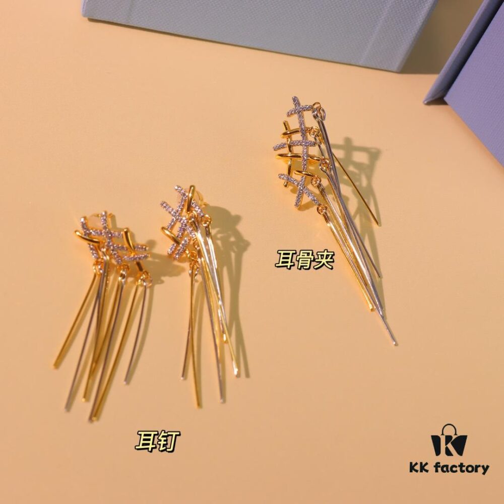 692fdf0b99f2d84055c8b6de He Fang New Braided Tassel Stud Earrings