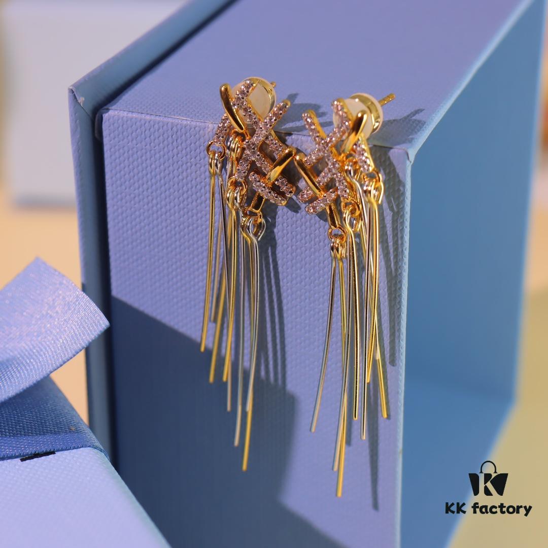 692fdf1399f2d84055c8b6e4 He Fang New Braided Tassel Stud Earrings