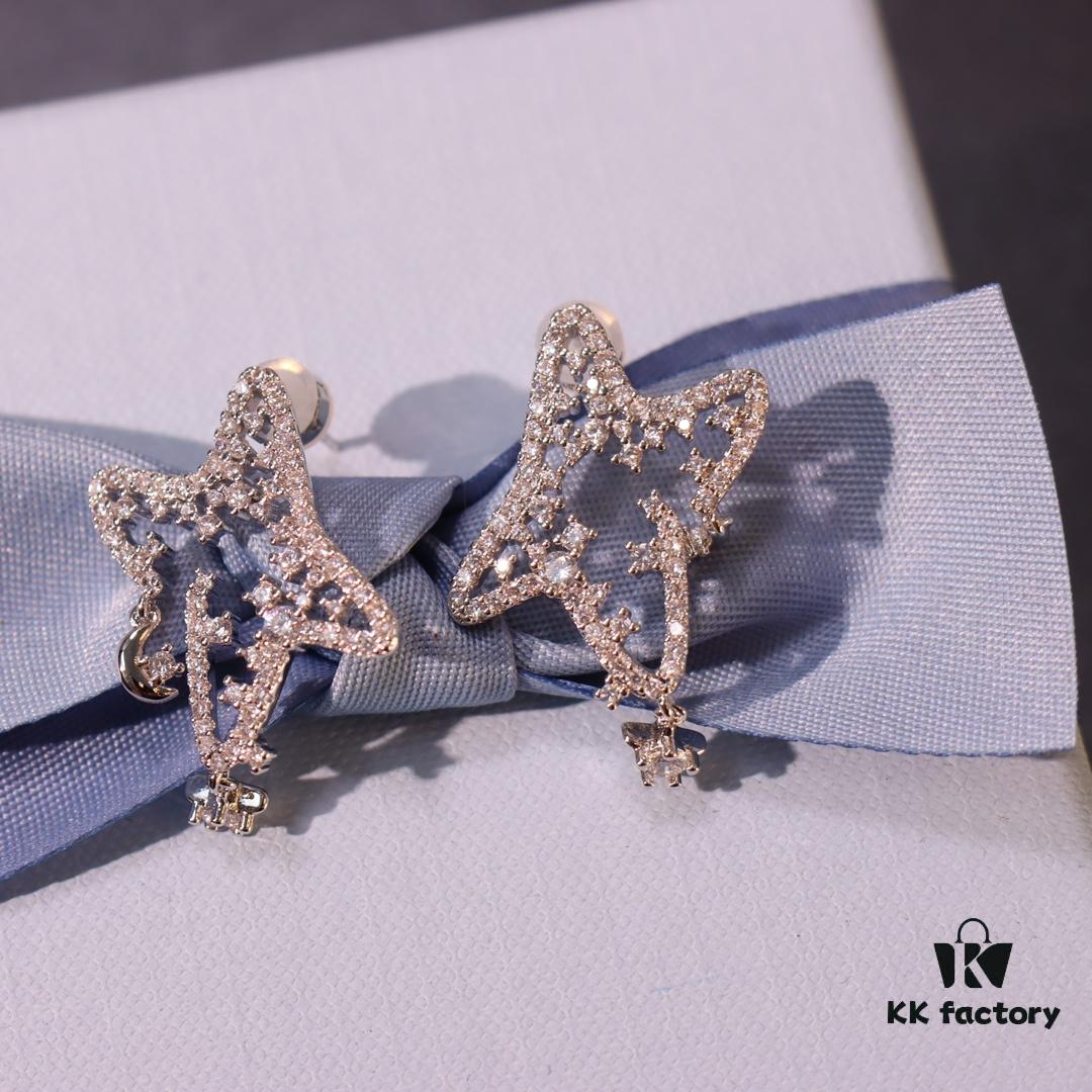 692fdf1399f2d84055c8b6e6 He Fang New Shiny Star Stud Earrings