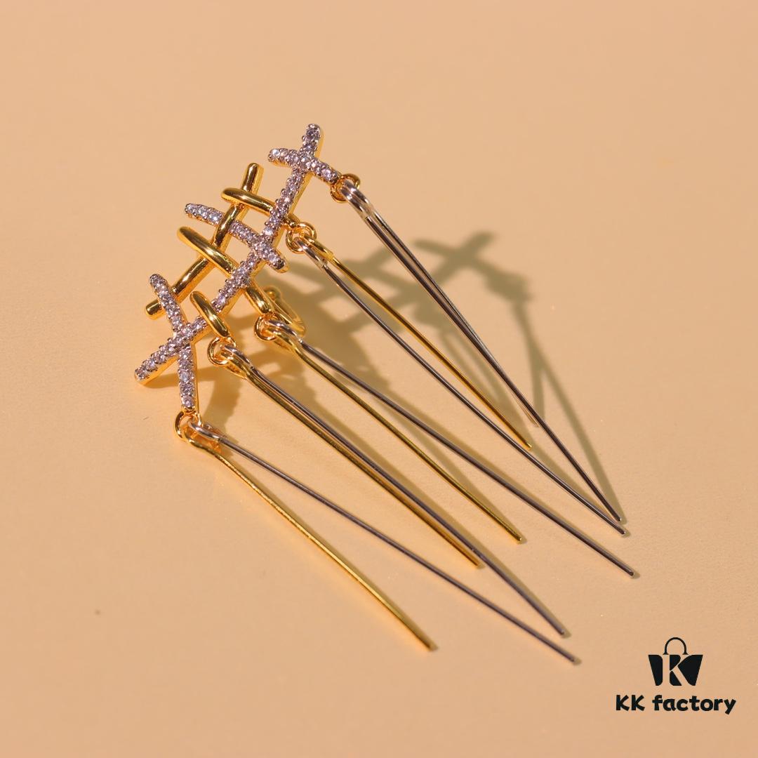 692fdf1699f2d84055c8b6ec He Fang New Braided Tassel Stud Earrings