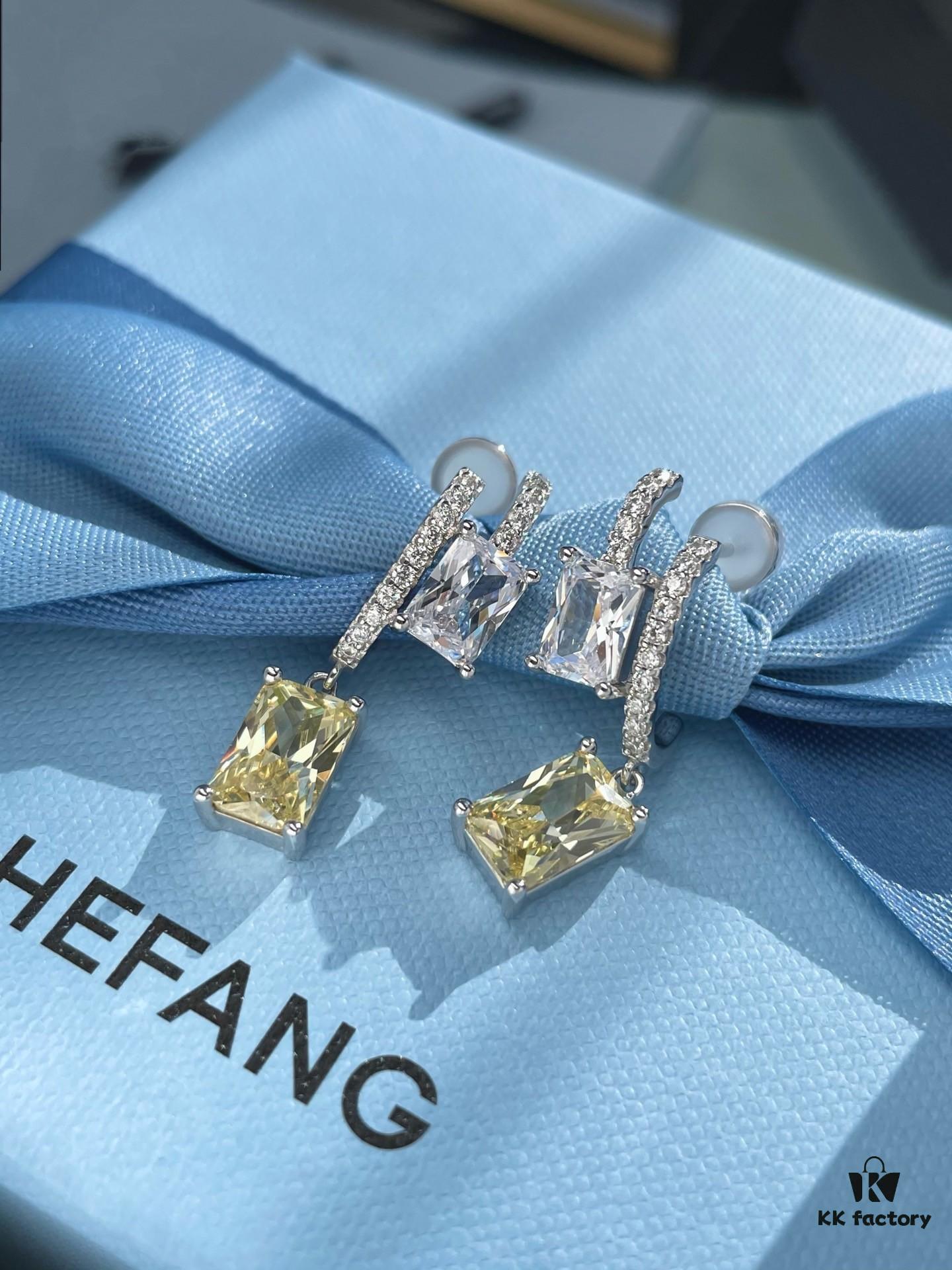 692fdf7c99f2d84055c8b75a He Fang Aurora Glow Cube Series - Lucky Aurora S925 Silver Earrings