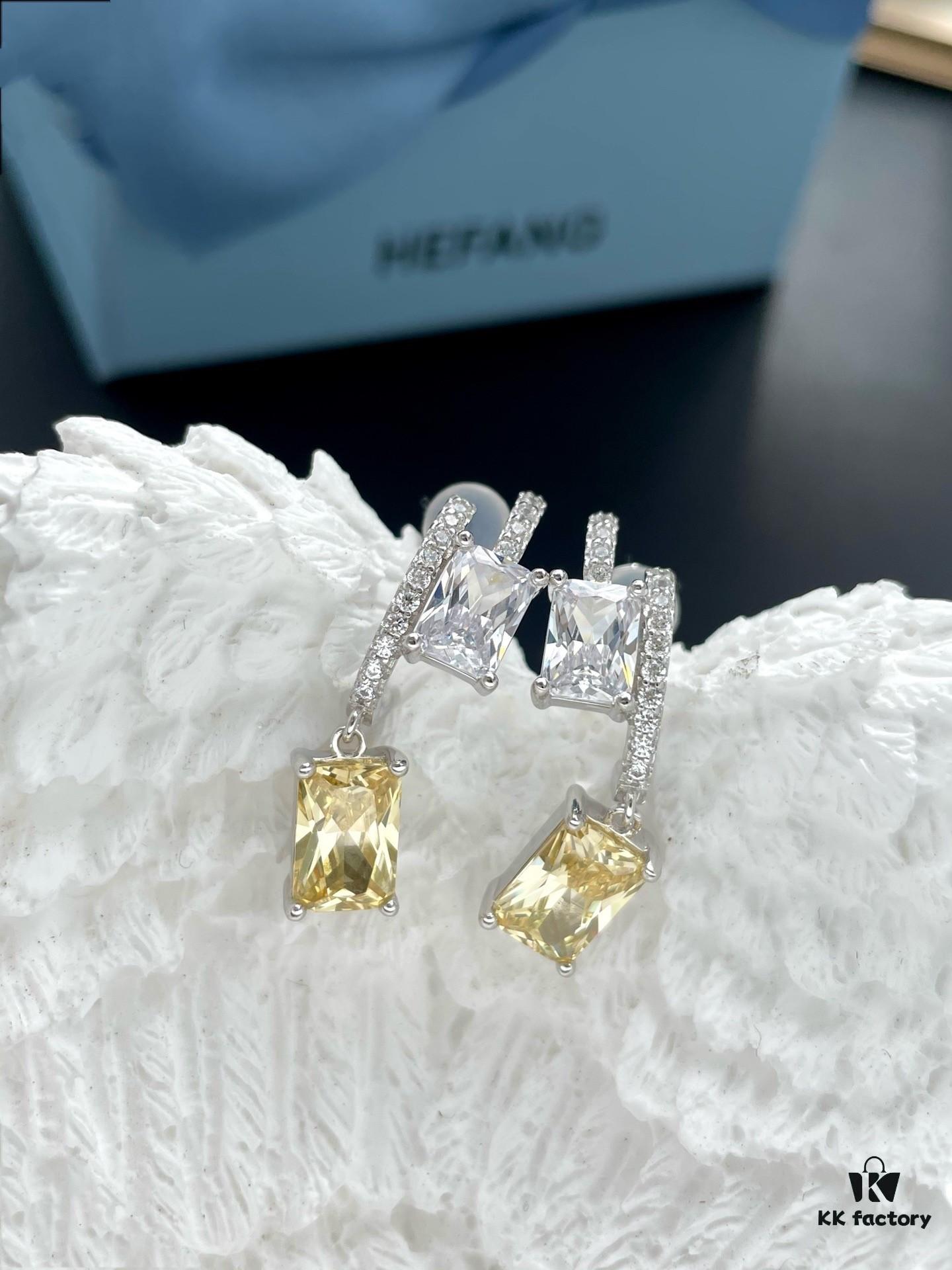 692fdf8099f2d84055c8b75f He Fang Aurora Glow Cube Series - Lucky Aurora S925 Silver Earrings