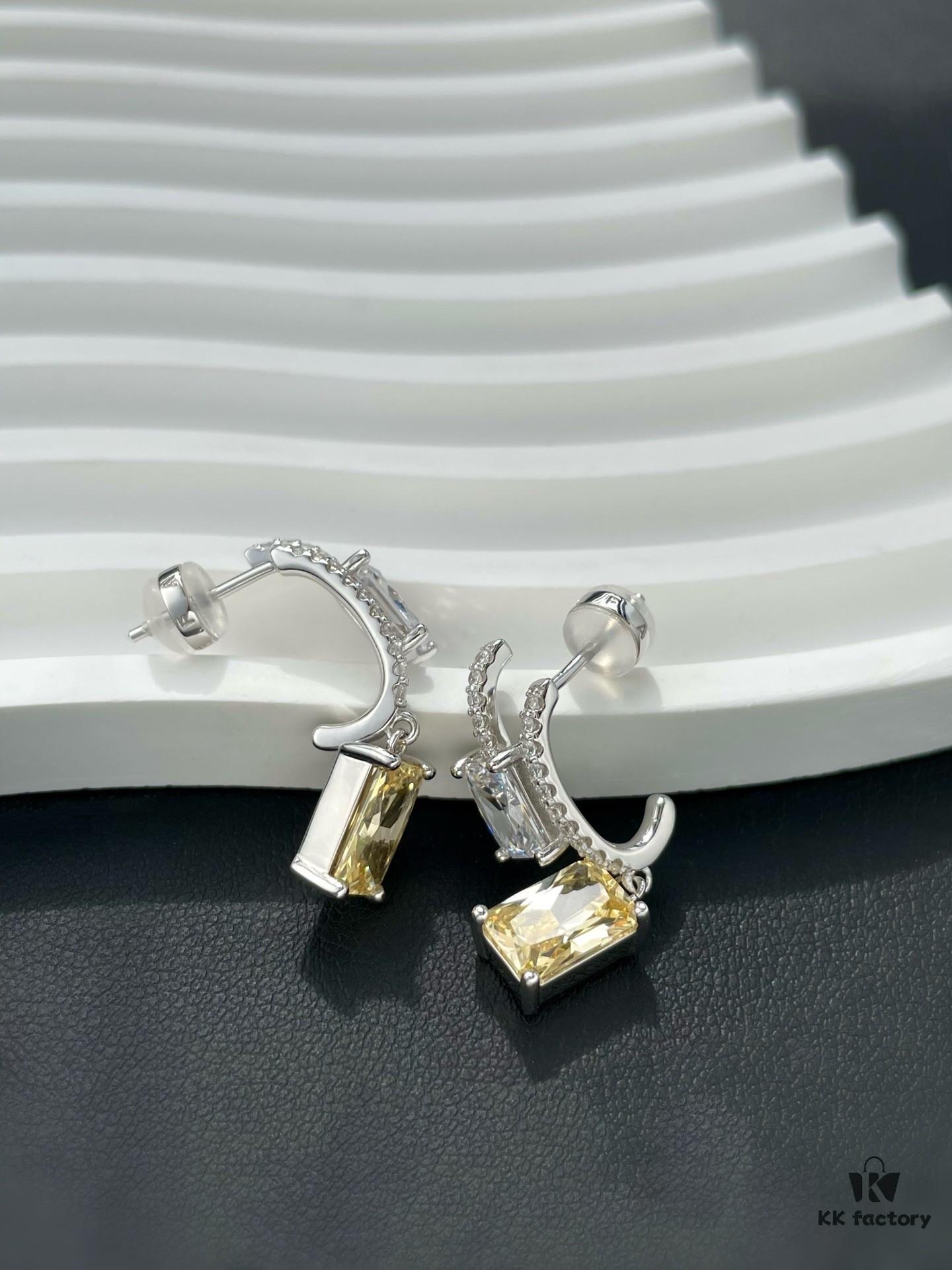 692fdf8199f2d84055c8b761 He Fang Aurora Glow Cube Series - Lucky Aurora S925 Silver Earrings