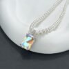 692fdf9799f2d84055c8b779 He Fang Lucky Aurora Glow Sugar Cube Series S925 Silver Necklace