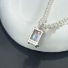692fdf9b99f2d84055c8b77e He Fang Lucky Aurora Glow Sugar Cube Series S925 Silver Necklace