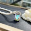692fdf9c99f2d84055c8b784 He Fang Lucky Aurora Glow Sugar Cube Series S925 Silver Necklace