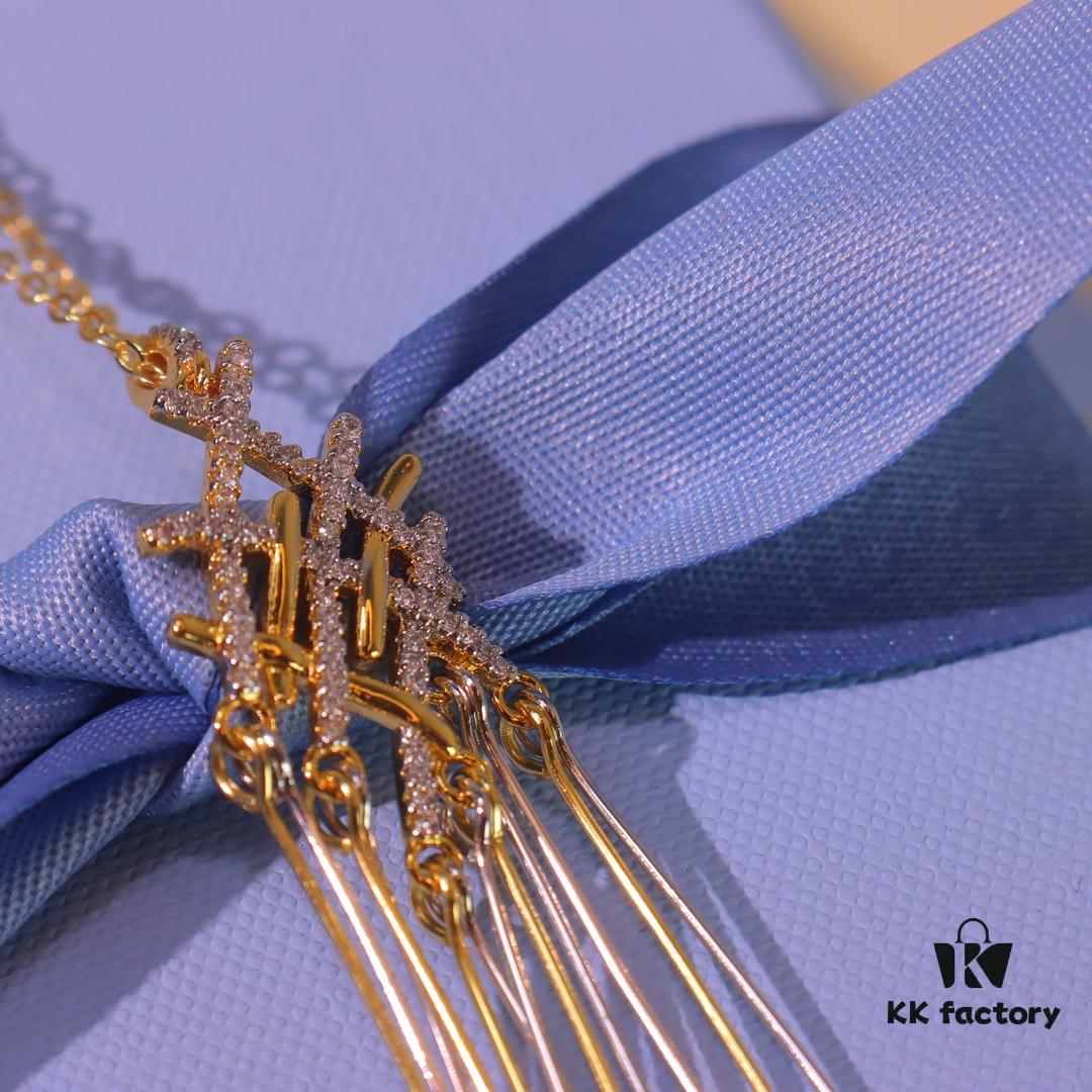 Hefang New Style Woven Tassel Long Necklace
