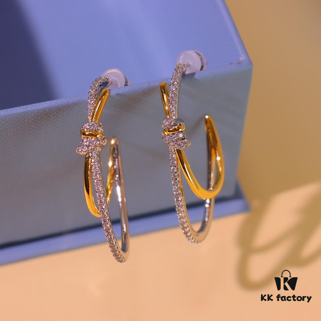 Hefang New Arrival Woven Line Stud Earrings
