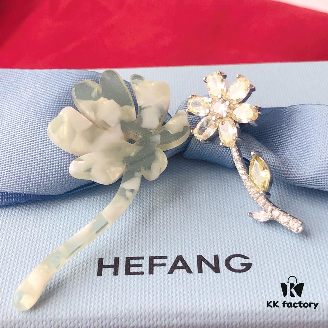 HEFANG Jewelry Blossom Rose Earrings
