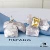 692fdfcf99f2d84055c8b7dd HEFANG Blossom Collection 2023 White Iris Sugar Cube Earrings