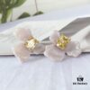 692fdfd099f2d84055c8b7df HEFANG Blossom Collection 2023 White Iris Sugar Cube Earrings