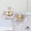 692fdfd099f2d84055c8b7e1 HEFANG Blossom Collection 2023 White Iris Sugar Cube Earrings