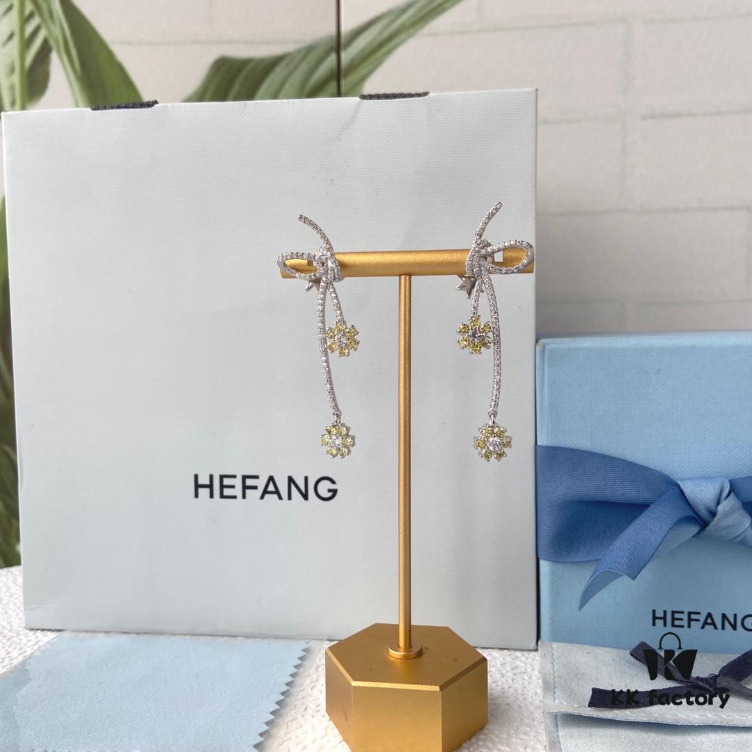 692fdfd499f2d84055c8b7e6 HEFANG Blossom Collection Rose Ribbon Earrings
