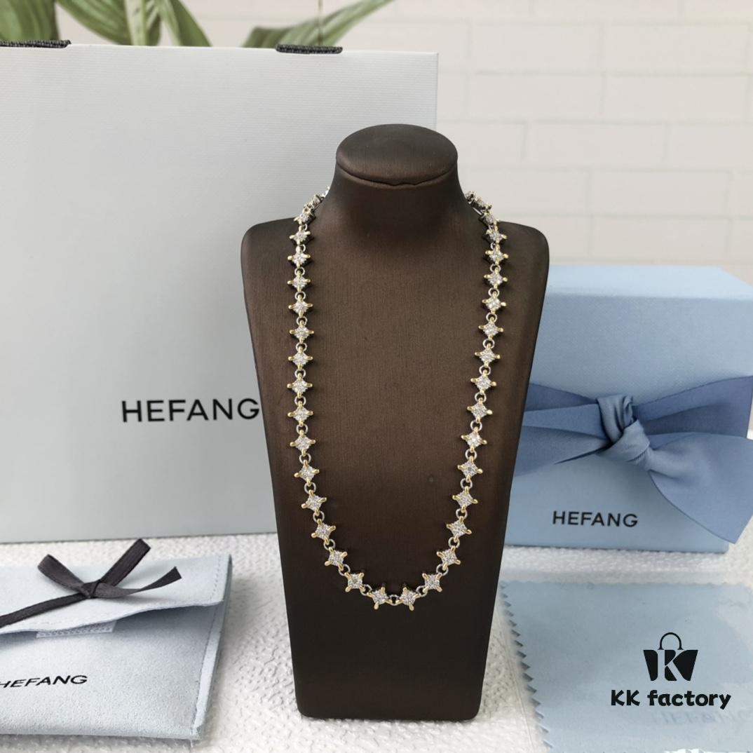 692fdfdf99f2d84055c8b7fd HEFANG Jewelry Shining Star Short Necklace