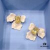 692fdff799f2d84055c8b82a He Fang White Iris Earrings New Arrival