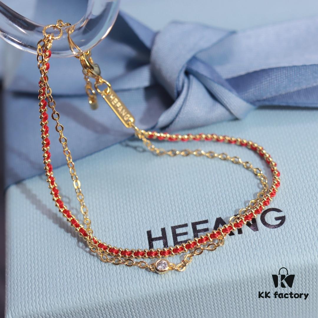 692fe01b99f2d84055c8b867 HEFANG He Fang Braided Red String Double-Layer Bracelet, Minimalist Design, New Year, Birth Year, Gift for Girlfriend, Christmas Gift