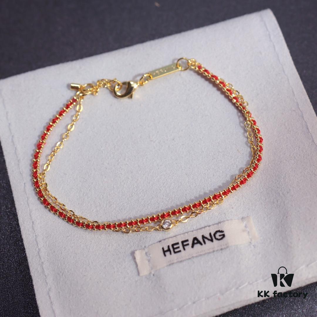 692fe01b99f2d84055c8b868 HEFANG He Fang Braided Red String Double-Layer Bracelet, Minimalist Design, New Year, Birth Year, Gift for Girlfriend, Christmas Gift