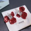 692fe05699f2d84055c8b8bc New Arrival HEFANG Red Iris Sugar Cube Earrings 925 Silver Detachable DIY New Year Earrings Christmas Gift