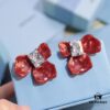 692fe05799f2d84055c8b8be New Arrival HEFANG Red Iris Sugar Cube Earrings 925 Silver Detachable DIY New Year Earrings Christmas Gift