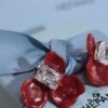 692fe05899f2d84055c8b8bf New Arrival HEFANG Red Iris Sugar Cube Earrings 925 Silver Detachable DIY New Year Earrings Christmas Gift