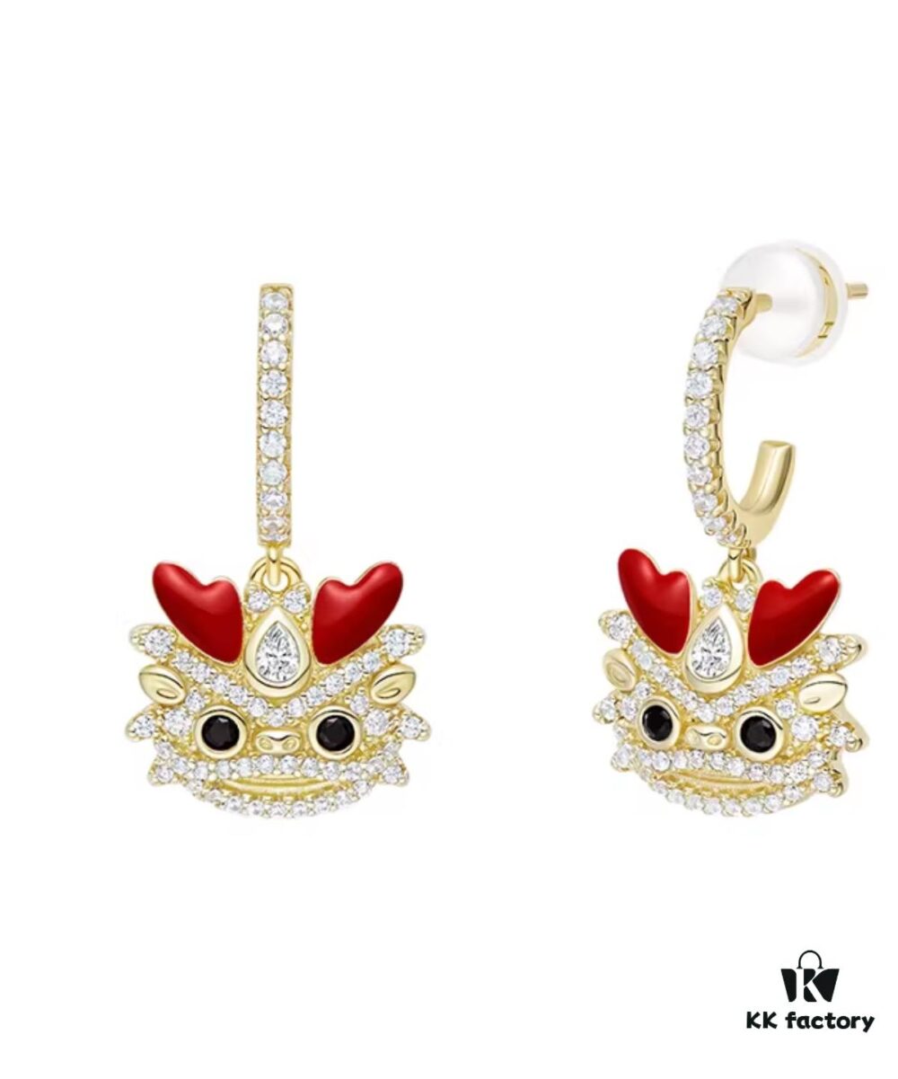 692fe07299f2d84055c8b8e4 New Arrival Cute Dragon Ear Rings and Necklace
