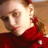 Red Velvet Ribbon Earrings