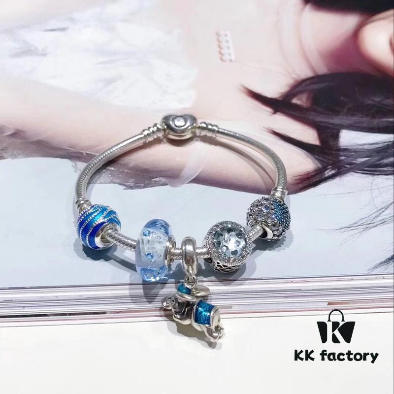Pandora Ice Blue Bubble Flying Elephant 🐘 New Arrival! Made with Cabinet-Quality Materials, Perfect 1:1 Craftsmanship, Comparable to Authentic Store Quality!