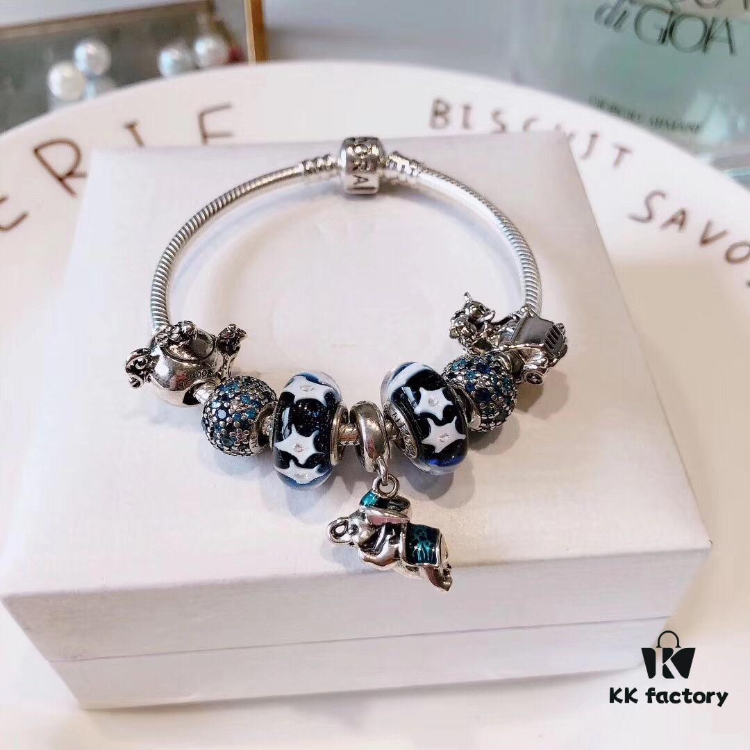 692fe0eb99f2d84055c8b970 Pandora Pandora Skyline Blue Playful Little Elephant New Arrival! Starry Sky Blue Glass, Fairy Carriage, Flower Fairy Teapot, Sparkling Diamond Lucky Blue, Perfectly Crafted with Store Materials, Quality Comparable to Official Counter, Comes with Original Packaging!