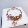 692fe0fc99f2d84055c8b98c Pandora Rose Olive Tree New Arrival, Rose Gold-Tone Bead with Pink Faceted Glass, Sparkling Pink Cat's Eye, Openwork Galaxy and Olive Tree Pendant, S925 Sterling Silver with Official Retail Packaging