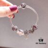 692fe0fe99f2d84055c8b991 Pandora Pandora Poetry Flower Blooming Cherry Blossom Cat's Eye Sparkling Pink Daisy Valentine's Day Dual Heart Star Pendant S925 Sterling Silver Jewelry