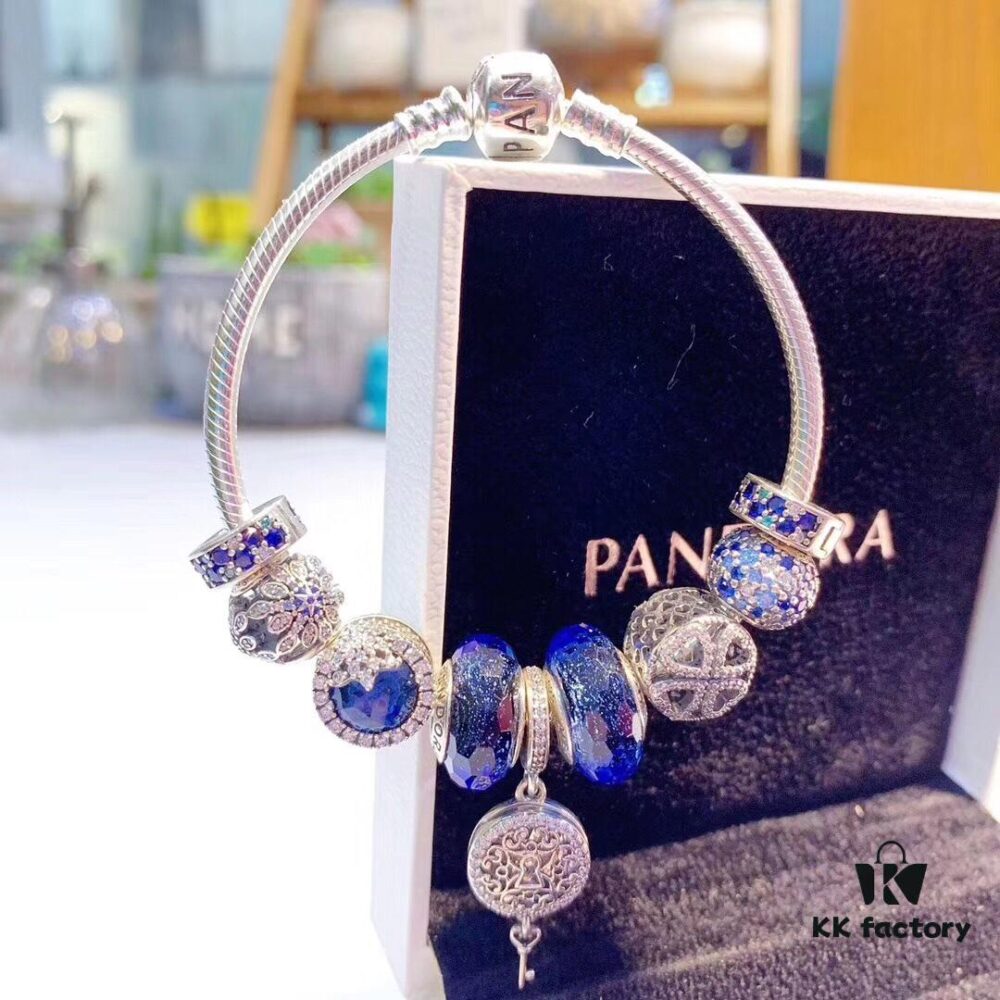 692fe10099f2d84055c8b993 Pandora Pandora Brilliant Blue Key of Love 🔑 New Arrival, Brilliant Faceted Glass, Sparkling Dark Blue Snowflake Cat's Eye, Dark Blue Rhinestone Bead, Sparkling Blue Snowflake Bead, Rhinestone Openwork Clover, Fully Diamondbonded Blue Charm Clip, Noble Key of Love 🔑 Pendant, S925 Silver with Official Store Packaging!