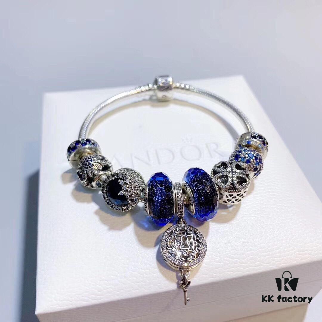 692fe10399f2d84055c8b999 Pandora Pandora Brilliant Blue Key of Love 🔑 New Arrival, Brilliant Faceted Glass, Sparkling Dark Blue Snowflake Cat's Eye, Dark Blue Rhinestone Bead, Sparkling Blue Snowflake Bead, Rhinestone Openwork Clover, Fully Diamondbonded Blue Charm Clip, Noble Key of Love 🔑 Pendant, S925 Silver with Official Store Packaging!