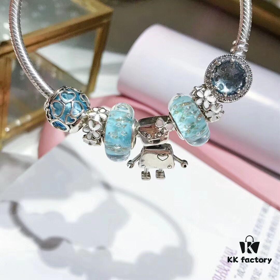 692fe10d99f2d84055c8b9a6 Pandora Pandora Gold Thread Mint Cute Bella 🤖️ New Arrival! Made with counter materials, perfectly crafted one-to-one, quality comparable to official store