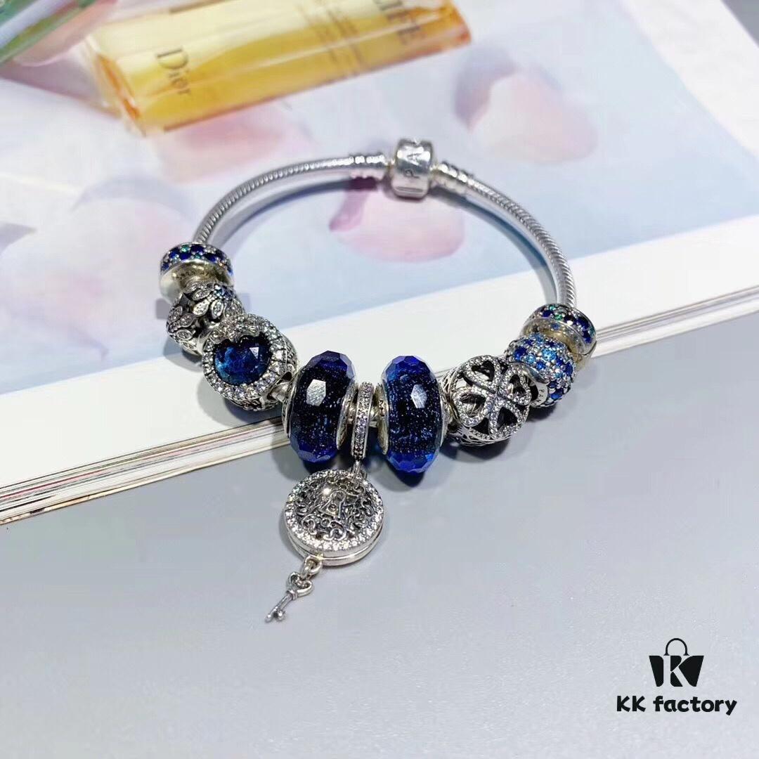 692fe11799f2d84055c8b9b5 Pandora Pandora Brilliant Blue Key of Love 🔑 New Arrival, Brilliant Faceted Glass, Sparkling Dark Blue Snowflake Cat's Eye, Dark Blue Rhinestone Bead, Sparkling Blue Snowflake Bead, Rhinestone Openwork Clover, Fully Diamondbonded Blue Charm Clip, Noble Key of Love 🔑 Pendant, S925 Silver with Official Store Packaging!