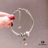 Pandora Rainbow Colorful New Arrival Hollow Gradual Heart Charm, S925 Silver Iridescent Bead with Boutique Packaging