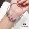 692fe11a99f2d84055c8b9bb Pandora Pandora Silver Wire Pink Flower Blossom 🌺 New Arrival! Made with Counter Materials, Perfect 1:1 Craftsmanship, Quality Comparable to Authentic Store! Silver Wire Pink Faceted Crystal, Cherry Blossom Spacer Beads, Heart-to-Heart 💕, Pink Diamond Flower Pendant, S925 Silver with Original Packaging!