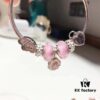 692fe11a99f2d84055c8b9bc Pandora Pandora Silver Wire Pink Flower Blossom 🌺 New Arrival! Made with Counter Materials, Perfect 1:1 Craftsmanship, Quality Comparable to Authentic Store! Silver Wire Pink Faceted Crystal, Cherry Blossom Spacer Beads, Heart-to-Heart 💕, Pink Diamond Flower Pendant, S925 Silver with Original Packaging!