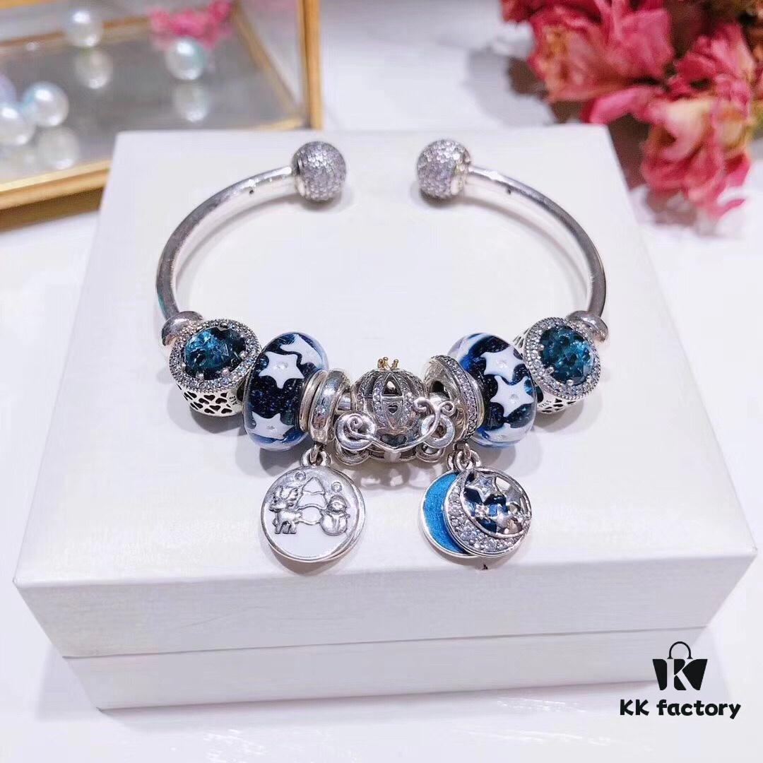 692fe12699f2d84055c8b9cf Pandora Pandora Brilliant Blue Star⭐️ New Star Moon Series! Made with counter material, one-to-one perfect craftsmanship, quality comparable to official counter! Brilliant blue star⭐️ glass, sparkling diamond black cat eye, fairy tale pumpkin carriage, snowman pendant, nostalgic night sky star moon pendant. S925 silver comes with official counter packaging!