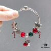 692fe13299f2d84055c8b9e5 Pandora Disney Snow White Apple and Heart Christmas Limited Edition Bracelet - Red and Green Color Block Design, Imitation Cabinet Quality with S925 Sterling Silver