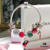 692fe13399f2d84055c8b9e7 Pandora Disney Snow White Apple and Heart Christmas Limited Edition Bracelet - Red and Green Color Block Design, Imitation Cabinet Quality with S925 Sterling Silver