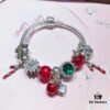 692fe13599f2d84055c8b9ec Pandora Disney Snow White Apple and Heart Christmas Limited Edition Bracelet - Red and Green Color Block Design, Imitation Cabinet Quality with S925 Sterling Silver