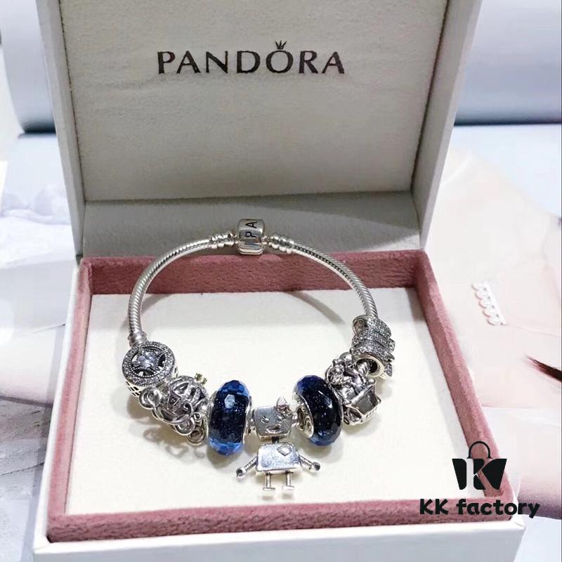 692fe14399f2d84055c8ba0b Pandora Pandora Blue Bella New Arrival! Made with counter materials, perfectly crafted one-to-one, quality comparable to official store! Sparkling blue faceted glass, fairy tale pumpkin carriage, lucky coin charm, fully diamond-encrusted 'cure-all', Mickey car 🚗, paired with robot 🤖️ Bella pendant. S925 silver comes with official packaging! 🍃🌺