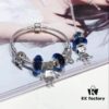 Pandora Pandora Sparkling Blue Bella Set New Arrival! One-to-one Perfect Craftsmanship Using Counter Materials, Quality Comparable to Official Counter! Sparkling Blue Faceted Glass, Fairy Tale Pumpkin Carriage, Shiny Diamond-Cut Black Cat Eye, Fully Diamondbed 'Cures All', Paired with Robot 🤖️ Bella Pendant. S925 Silver Comes with Official Packaging!